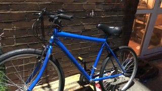 Blue mountain bike