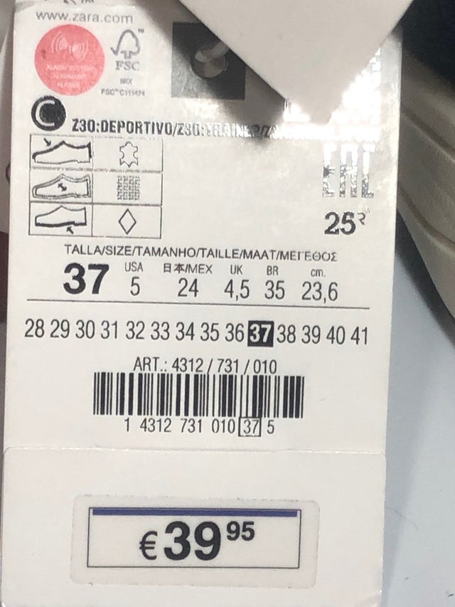 Zara zapatillas