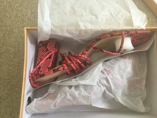 Pink snake sandals