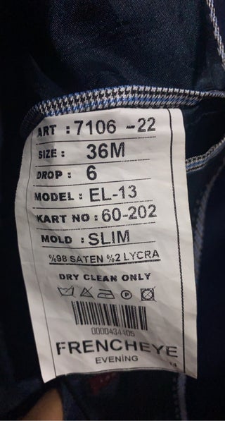 Frencheye mens suit