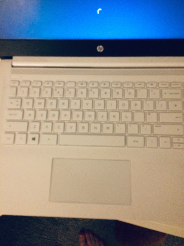 White HP Laptop