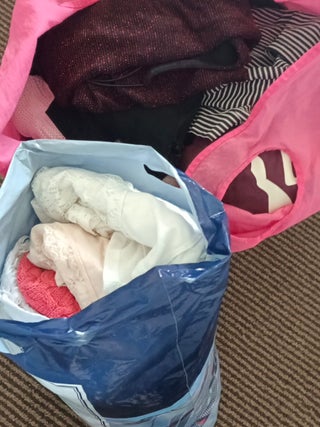 Bag with clothes